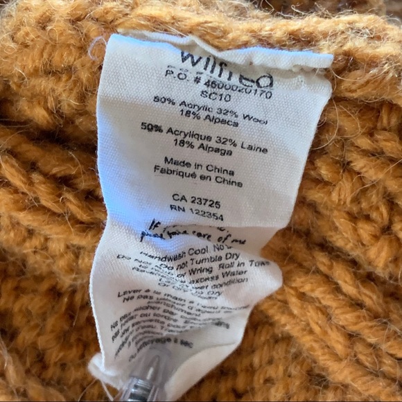 Wilfred Orange Cable Knit Alpaca/wool Blend Sweater Size  XS - Picture 6 of 7